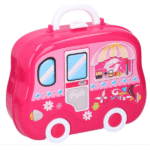 Eddy Toys Beautycase - prinsessen - 25 cm - roze - 19-delig - Afbeelding 2