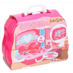 Eddy Toys Beautycase - prinsessen - 25 cm - roze - 19-delig - Afbeelding 8