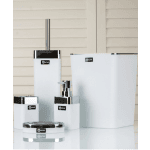 5-delige luxe badkamer set - Wit - Vierkant