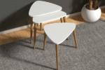 Bijzettafel Bolerois set van 3 - wit