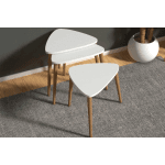 Bijzettafel Bolerois set van 3 - wit