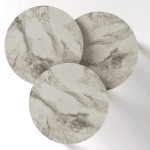 Bijzettafel Naelle set van 3 - wit marmer design - Afbeelding 3