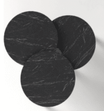 Bijzettafel Naelle set van 3 - zwart marmer design - Afbeelding 3