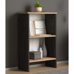 Boekenkast Caesar 2 vakken - Antraciet en bruin