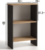 Boekenkast Caesar 2 vakken - Antraciet en bruin - Afbeelding 2