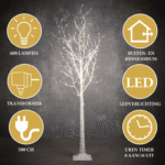 Giftsome Lichtboom met LED Kerstverlichting 180 cm - Afbeelding 2