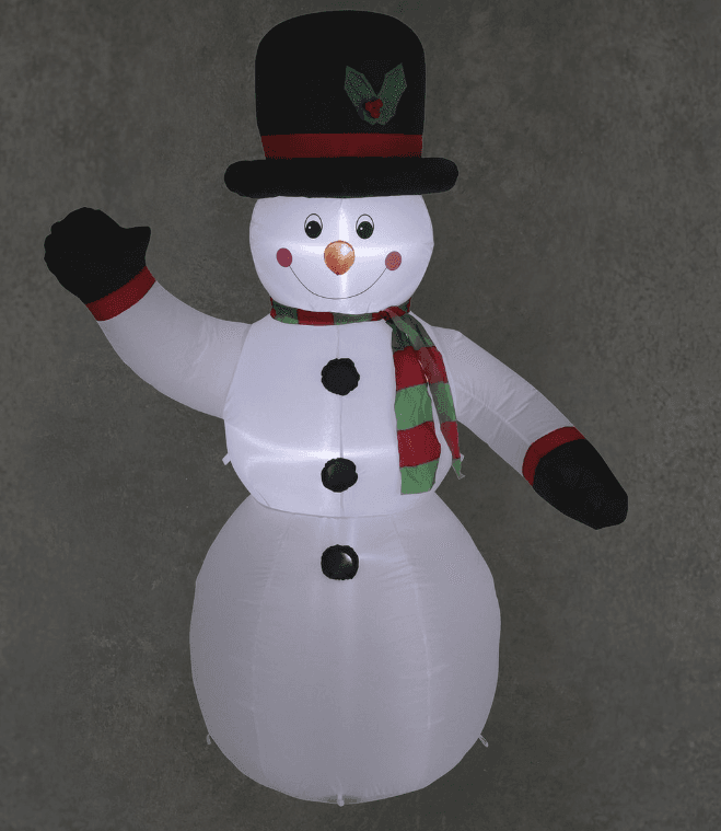 Sneeuwman 01 Luca Lighting Opblaasbare Sneeuwman met LED Verlichting 200cm - Afbeelding 1