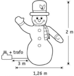 Luca Lighting Opblaasbare Sneeuwman met LED Verlichting 200cm - Afbeelding 2