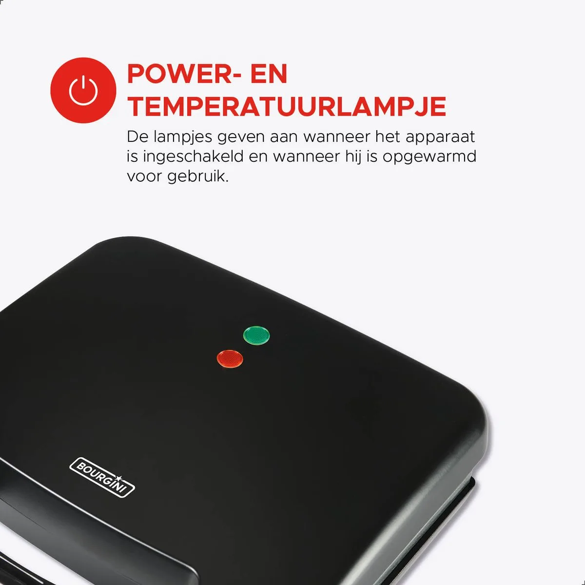 Bourgini 12.5010.01.00 Sandwich Maker XXL Black - Afbeelding 4