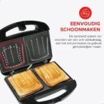 Bourgini 12.5010.01.00 Sandwich Maker XXL Black - Afbeelding 5