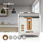 Nedis Broodrooster – 2 Brede Sleuven – 6 Standen – Soft-Touch – Wit - Afbeelding 3