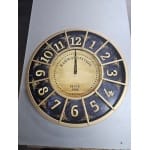 Wandklok Railway Zwart/Goud Luxe 50 cm