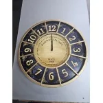 Wandklok Railway Zwart/Goud Luxe 50 cm